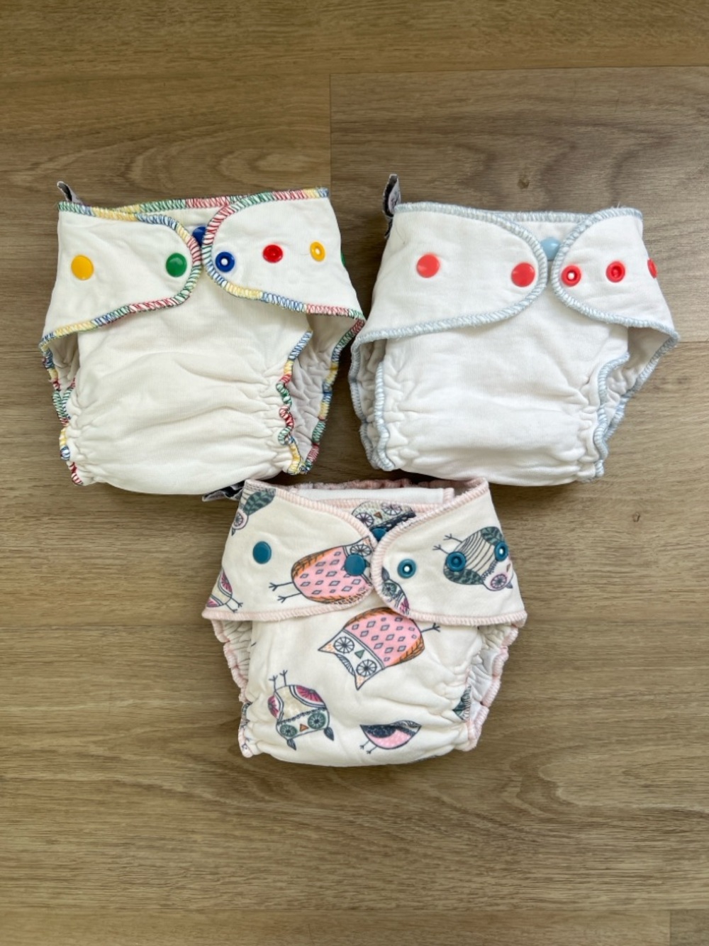 Primm n Proper Baby Fitted Cloth Diapers Set of 3 Handmade in USA